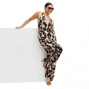 NWT Women's Halter Leopard Neutral
Jumpsuit - DVF for Target XXL